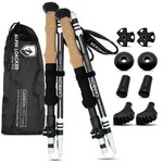 ALPIN LOACKER Wanderst&ouml;cke faltbar Carbon mit Korkgriff 115-135 cm I Nordic Walking