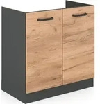Sp&uuml;lenunterschrank Vicco R-Line Goldkraft Eiche 80 cm ohne Arbeitsplatte, Model
