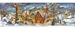 Adventskalender Kleines Dorf im Winter"" - Schwarz