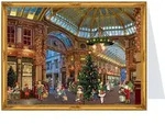 Postkarten-Adventskalender "Christmas Shopping" - Braun