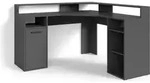 byLIVING Schreibtisch Fox, Breite 139 cm, anthrazit, mit viel Stauraum - Schwarz