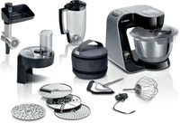 Bosch MUM5XC4E, Bosch MUM5XC4E, 3,9 l, Schwarz, 1,1 m, 4 Disks, LED, Edelstahl