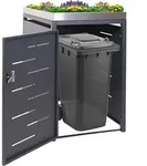 1er-M&uuml;lltonnenverkleidung MCW-H40, M&uuml;lltonnenbox, Pflanzkasten