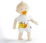 Haba JAKO-O Stoffpuppe Kr&uuml;mel mit Schnuller - Beige