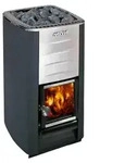 Harvia Holz-Saunaofen M3 f&uuml;r 6-13 m3 Sauna, 30 kg Steine, mit Glast&uuml;r - Schwarz