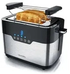 Arendo 2-Scheiben Toaster MORGEN Edelstahl, 920 W, mit extra breiten Schlitzen,