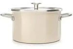 KitchenAid Kochtopf mit Stahlkern und Emaille in Mandelwei&szlig; - &oslash; 24 cm / 6 Liter