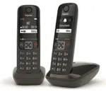 Gigaset AS690 Duo, Analoges/DECT-Telefon, Kabelloses Mobilteil, 100 Eintragungen,