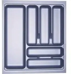 ORGA-BOX I Besteckeinsatz grau 417 x 474 mm f&uuml;r 50 cm Schrankbreite - Grau