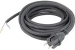 as-Schwabe Bohrmaschinen Anschlusskabel 5m Gummi 2x1,0mm2 230V 16A Schwarz IP44...