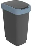 Rotho Abfalleimer 25L Twist - Swingeimer - M&uuml;lleimer mit Swing Klappdeckel -