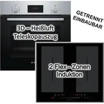 HERDSET Bosch Backofen 3D-Hei&szlig;luft + Kochfeld Fl&auml;cheninduktion Booster 60cm autark