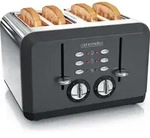 Arendo Toaster f&uuml;r 4 Scheiben, 1630 W, Automatik, Edelstahl, W&auml;rmeisolierendes