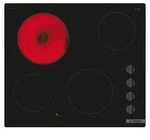 Bosch Serie 2 PKE611CA8E, Schwarz, Integriert, 60 cm, Keramik, Glaskeramik, 4 Zone(n)