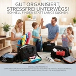 BAMBINIWELT Reisetasche HANDGEP&Auml;CK Boardgep&auml;ck Flugzeug 40x20x25 40x30x20 zb
