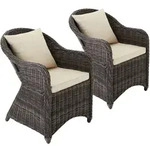 tectake&reg; 2er Set Aluminium Rattansessel wetterfest und UV-best&auml;ndig kein Aufbau -