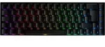 Deltaco mech. mini Gaming Tastatur RGB LED wireless schwar - Schwarz