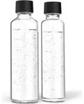 SODAPOP LOGAN Glasflaschen 0,6L + 0,85L 2er-Set - Schwarz/Transparent