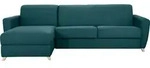 Miliboo - Wende- und konvertierbares Ecksofa mit Kommode in Entenblau GRAHAM - Blau