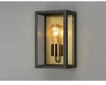 Au&szlig;enwandlaterne Schwarz-Messing 30cm - Schwarz/Gold