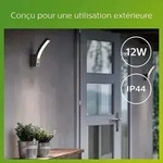 Philips Splay Wandleuchte, 12 W, Wandbeleuchtung f&uuml;r den Au&szlig;enbereich, Anthrazit,