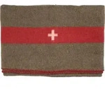 MFH Schweiz. Wolldecke braun ca. 200x150cm