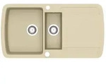 vidaXL Granitsp&uuml;le Doppelbecken Beige - Beige