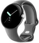 Google Pixel Watch polished silver stainless steel 41mm charcoal active band DE -