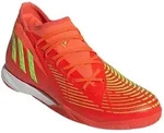 Adidas Predator Edge.3 IN Herren-Hallenfu&szlig;ballschuhe, Gr&ouml;&szlig;e 46 - Gr&uuml;n/Rot - 46