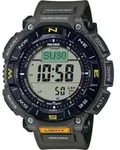 Casio PRG-340-3ER PRO TREK Uhr Herrenuhr Edelstahl Datum Alarm gr&uuml;n - Gr&uuml;n