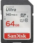 SanDisk Ultra, 64 GB, SDXC, Klasse 10, UHS-I, 120 MB/s, Class 1 (U1)