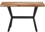 vidaXL Esstisch 120x60x75 cm Massivholz Honigfarben - Braun