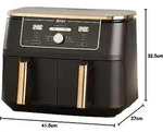 Ninja Foodi MAX Dual Zone Hei&szlig;luftfritteuse mit 9,5 L und 6 Funktionen -...