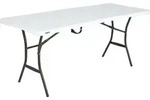 Lifetime Kunststoff Klapptisch Camping Wei&szlig; 183x70x74 cm - Wei&szlig;