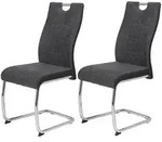 Hela Tische - 2er Set Freischwinger Esszimmerstuhl Alina Webstoff...