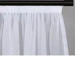 Store "Mali" mit Kr&auml;uselband, Uni B = 300 x H =245 cm transparent - Wei&szlig;