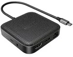 HyperDrive Mobile Dock - Dockingstation - USB4 - HDMI, DP - 1GbE - Schwarz