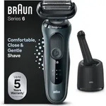 Braun Series 6 61-N7000cc, Folienschaber, Grau, Senso Flex, Tasten, LED, Akku - Grau