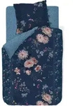 Pip Studio Perkal-Baumwolle-Bettw&auml;sche-Garnitur Tokyo Bouquet Farbe Dunkelblau