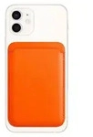 iPhone Leder Wallet mit MagSafe, Schutzh&uuml;lle - Orange
