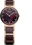 BERING Ceramic Damenuhr braun/ros&eacute;goldfarben 11422-765 - Gold