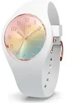 Ice-Watch Damenuhr ICE Sunset 015743 Rainbow, Edelstahl, Silikon, Wei&szlig;