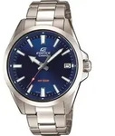Casio EFV-100D-2AVUEF EDIFICE Uhr Herrenuhr Edelstahl Datum silber - Silber/Blau