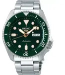 SEIKO Herrenuhr 5 Sports SRPD63K1 gr&uuml;nes Zifferblatt 10bar Edelstahl 43mm