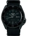 Seiko SRPD79K1 5 Sports Automatik Uhr schwarzes Nylonband Street Style Herrenuhr -