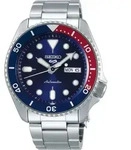SEIKO Herrenuhr 5 Sports SRPD53K1 blaues Zifferblatt Pepsi L&uuml;nette blau rot 10bar