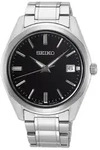 Seiko SUR311P1 Herren-Armbanduhr, Edelstahl-Geh&auml;use, Metall-Armband - Schwarz