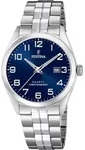 Festina Herren-Uhr Klassik Analog Quarz Edelstahl-Armband F20437/3 - Silber