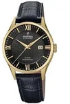 Festina Herren Uhr Swiss Made F20010/4 Leder Armband-Uhr schwarz UF20010/4 - Schwarz