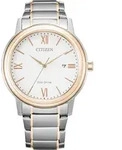 Citizen Uhr AW1676-86A EcoDrive Bicolor Herrenuhr Bicolor Quartz Solar - Wei&szlig;